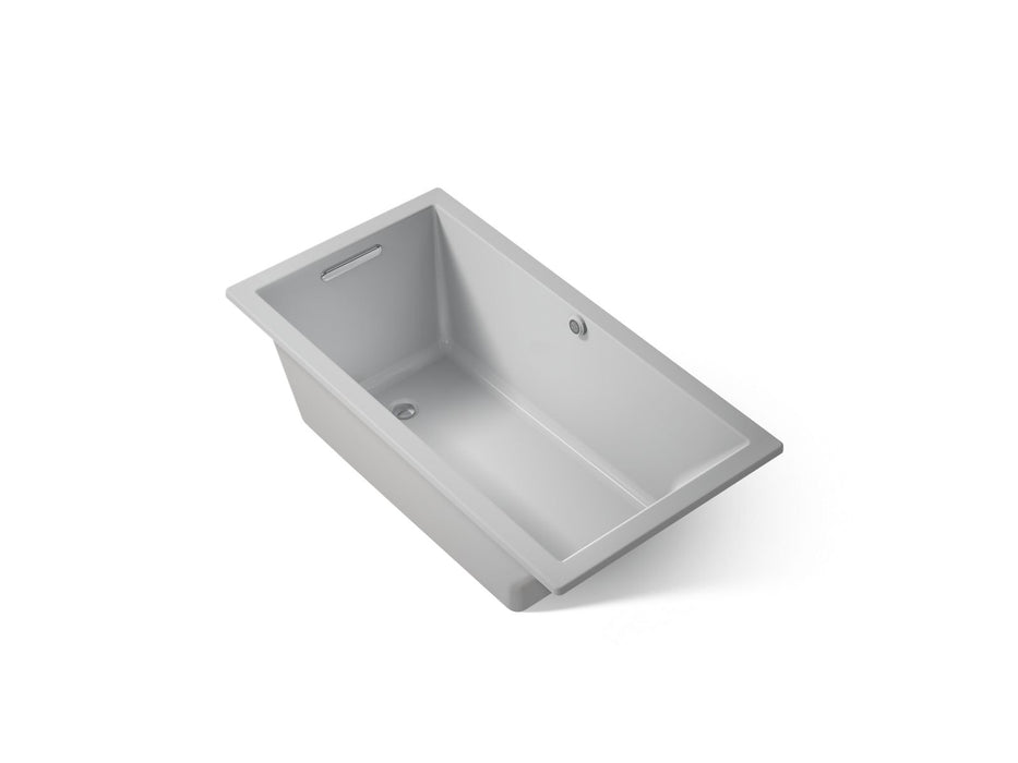 KOHLER K-1130-W1 Underscore 60" x 32" drop-in bath with Bask heated surface, ice grey