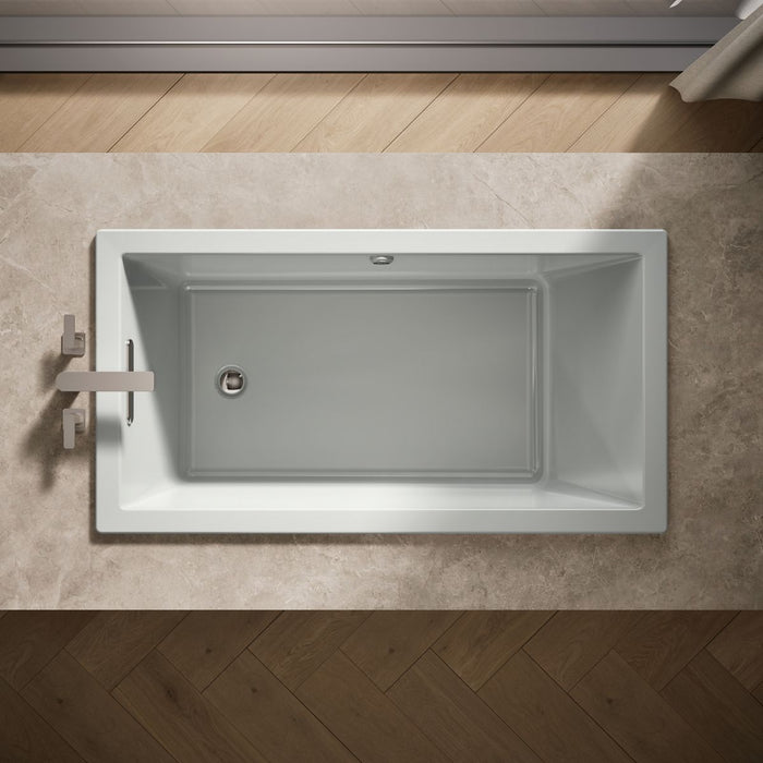 KOHLER K-1130-W1 Underscore 60" x 32" drop-in bath with Bask heated surface, ice grey - view 5