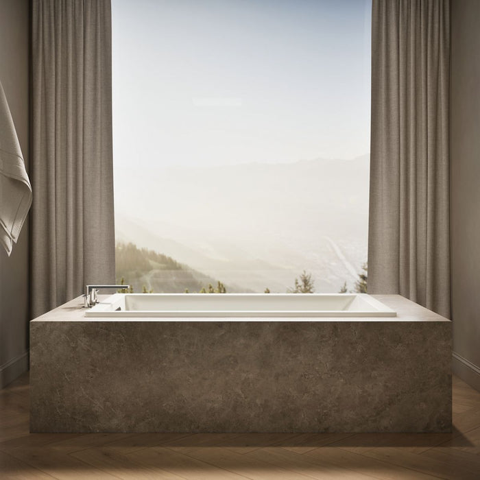 KOHLER K-1136 Underscore 66" x 36" drop-in bath, biscuit - view 3
