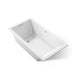 KOHLER K-1136-W1 Underscore 66" x 36" drop-in bath with Bask heated surface, white