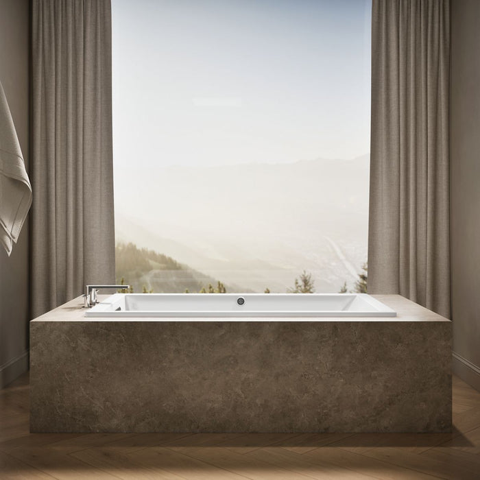 KOHLER K-1136-W1 Underscore 66" x 36" drop-in bath with Bask heated surface