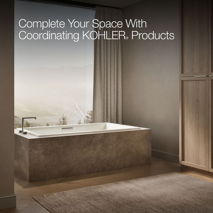 KOHLER K-1137 Underscore 72" x 42" drop-in bath, biscuit - view 2