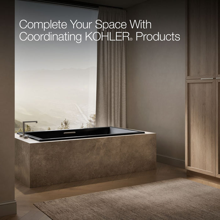 KOHLER K-1137 Underscore 72" x 42" drop-in bath, black black - view 2