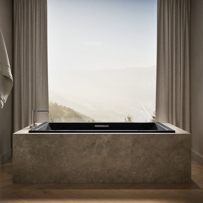 KOHLER K-1137 Underscore 72" x 42" drop-in bath, black black - view 3