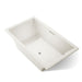 KOHLER K-1137-W1 Underscore 72" x 42" drop-in bath with Bask heated surface, biscuit