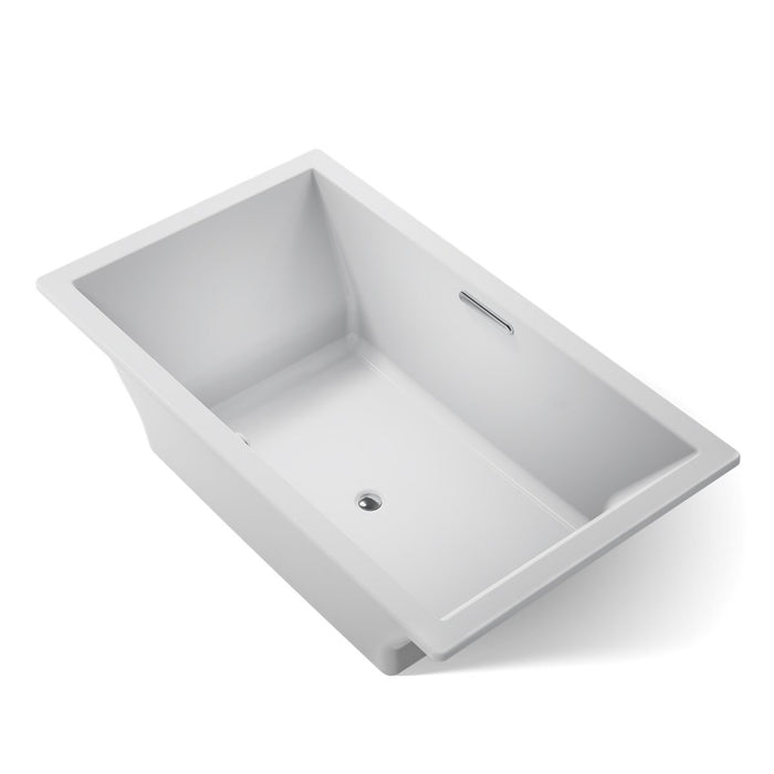 KOHLER K-1137-W1 Underscore 72" x 42" drop-in bath with Bask heated surface, ice grey - view 5