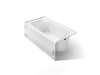 KOHLER K-1150-RA Bancroft 60" x 32" alcove bath right drain, white