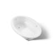 KOHLER K-1162-GHW Sunward 60" x 42" drop-in Heated BubbleMassage air bath with Bask heated surface, white
