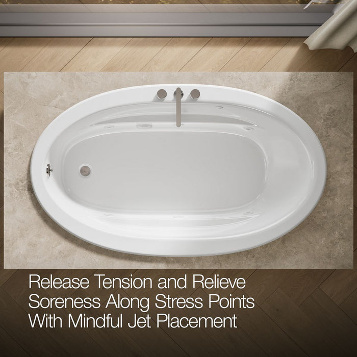 KOHLER K-1164 Sunward 72" x 42" drop-in whirlpool bath, white - view 5