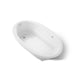 KOHLER K-1164-GH Sunward 72" x 42" drop-in Heated BubbleMassage air bath, white