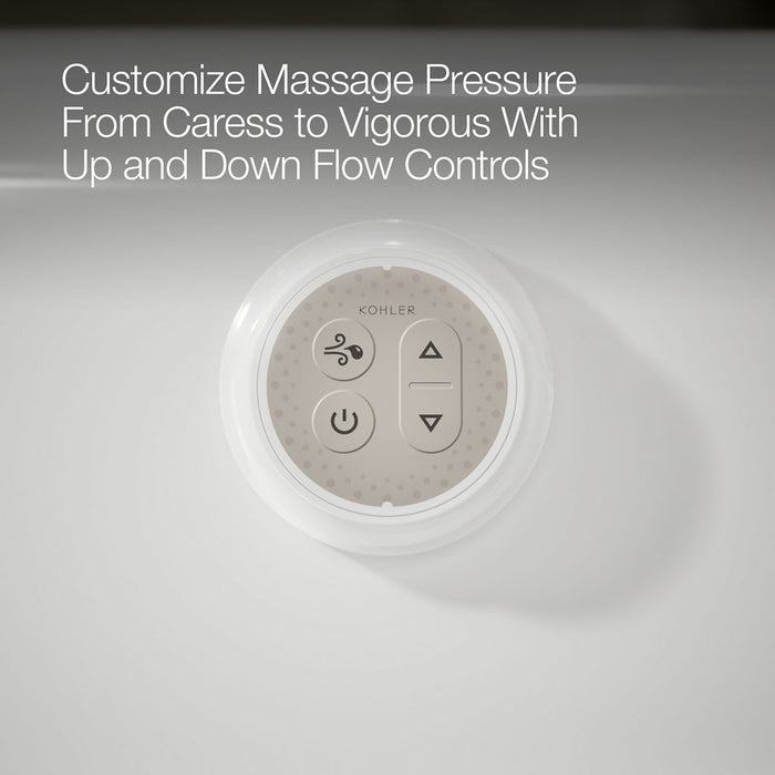 KOHLER K-1164-GH Sunward 72" x 42" drop-in Heated BubbleMassage air bath