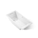 KOHLER K-1167-GHW Underscore 60" x 30" drop-in Heated BubbleMassage air bath, white
