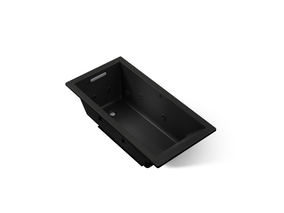 KOHLER K-1167-JH Underscore 60" x 30" drop-in heated whirlpool bath, black black