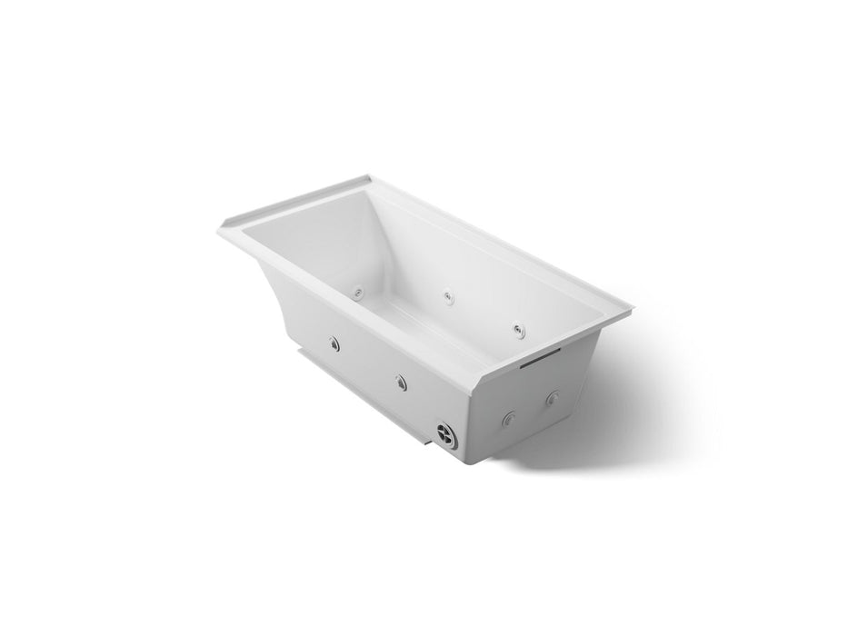 KOHLER K-1167-JRH Underscore 60" x 30" drop-in/alcove heated whirlpool bath, right drain