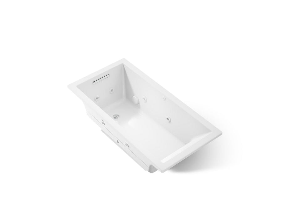 KOHLER K-1167-XHGH Underscore 60" x 30" drop-in Heated BubbleMassage air bath with whirlpool, white