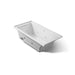 KOHLER K-1167-XHGHL Underscore 60" x 30" alcove Heated BubbleMassage air bath with whirlpool, left drain, ice grey
