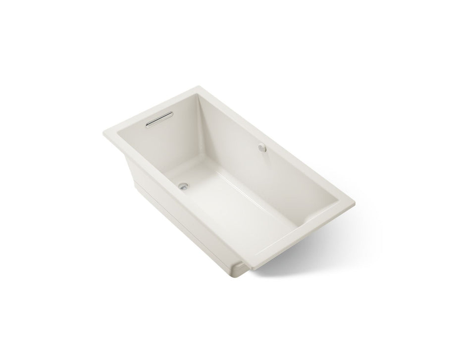 KOHLER K-1168-GH Underscore 60" x 32" drop-in Heated BubbleMassage air bath, biscuit
