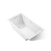 KOHLER K-1168-GH Underscore 60" x 32" drop-in Heated BubbleMassage air bath, white