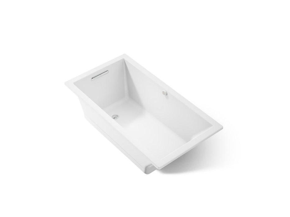 KOHLER K-1168-GH Underscore 60" x 32" drop-in Heated BubbleMassage air bath, white