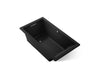 KOHLER K-1173-GH Underscore 66" x 36" drop-in Heated BubbleMassage air bath, black black