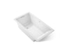 KOHLER K-1173-GH Underscore 66" x 36" drop-in Heated BubbleMassage air bath, white