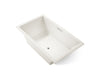 KOHLER K-1174-GH Underscore 72" x 42" drop-in Heated BubbleMassage air bath, biscuit