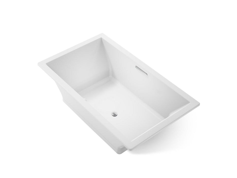 KOHLER K-1174-GH Underscore 72" x 42" drop-in Heated BubbleMassage air bath, white