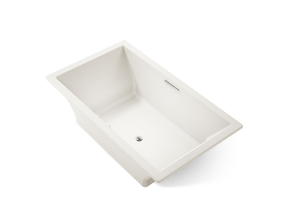 KOHLER K-1174-GHW Underscore 72" x 42" drop-in Heated BubbleMassage air bath with Bask heated surface, biscuit