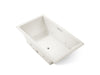 KOHLER K-1174-XHGH Underscore 72" x 42" drop-in Heated BubbleMassage air bath with whirlpool, biscuit