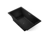 KOHLER K-1174-XHGH Underscore 72" x 42" drop-in Heated BubbleMassage air bath with whirlpool, black black