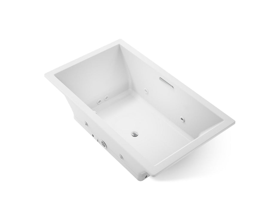 KOHLER K-1174-XHGH Underscore 72" x 42" drop-in Heated BubbleMassage air bath with whirlpool, white