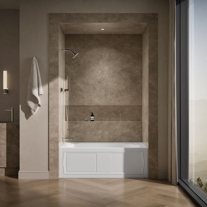 KOHLER K-1184-LA Devonshire 60" x 32" alcove bath, left drain