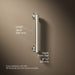3/4 view of product with dimensions