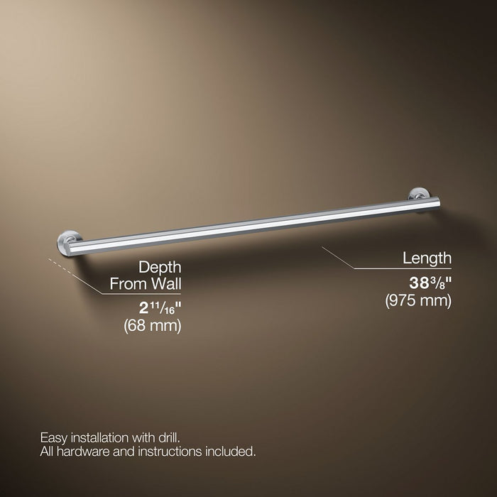 3/4 view of product with dimensions