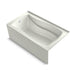 KOHLER K-1224-GHLAW Mariposa 66" x 36" alcove Heated BubbleMassage air bath with Bask heated surface, left drain, dune