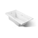 KOHLER K-1224-GHLW Mariposa 66" x 36" alcove Heated BubbleMassage air bath with Bask heated surface, left drain, white