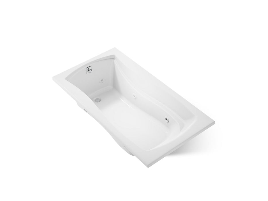 KOHLER K-1224-HB Mariposa 66" x 35-7/8" drop-in heated whirlpool bath, white