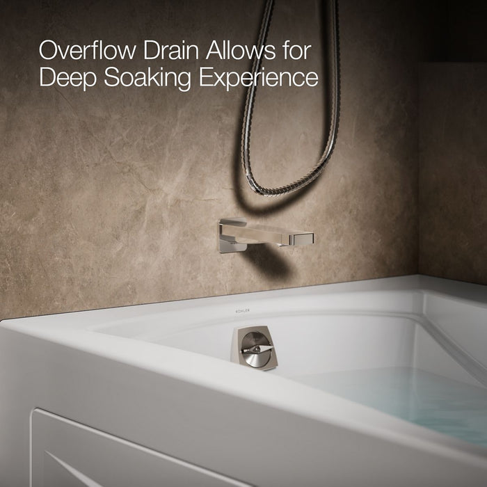 KOHLER K-1224-HL Mariposa 66" x 36" alcove heated whirlpool, left drain
