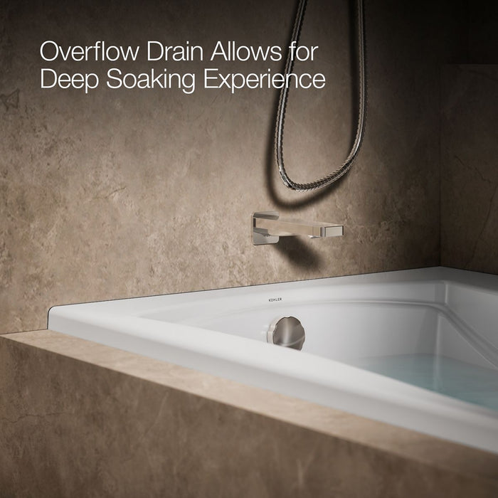 KOHLER K-1224-L Mariposa 66" x 36" alcove whirlpool, left drain, white - view 4