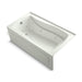 KOHLER K-1224-LAW Mariposa 66" x 36" alcove whirlpool bath with Bask heated surface, left drain, dune