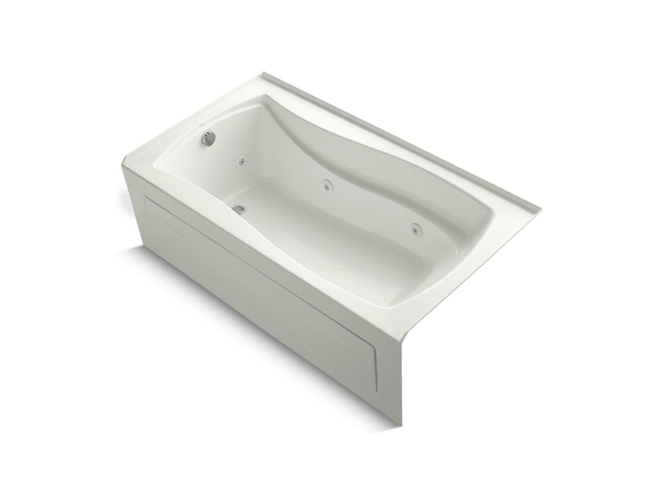 KOHLER K-1224-LAW Mariposa 66" x 36" alcove whirlpool bath with Bask heated surface, left drain, dune