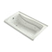 KOHLER K-1224-LW Mariposa 66" x 36" alcove whirlpool bath with Bask heated surface, left drain, dune