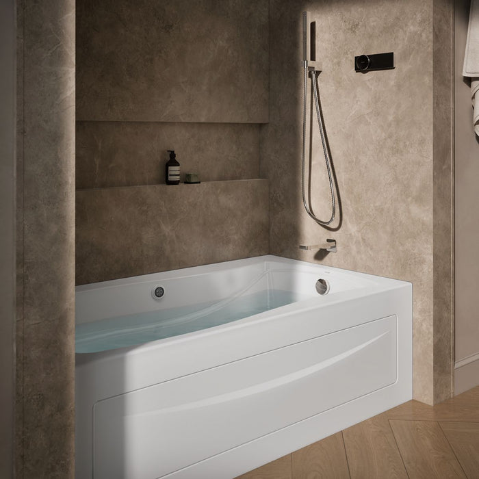 KOHLER K-1224-RA Mariposa 66" x 36" alcove whirlpool, right drain