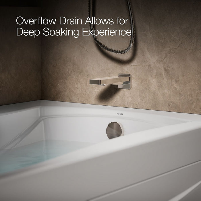 KOHLER K-1224-RA Mariposa 66" x 36" alcove whirlpool, right drain