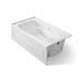 KOHLER K-1224-RAW Mariposa 66" x 36" alcove whirlpool bath with Bask heated surface, right drain, white