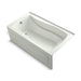 KOHLER K-1229-LAW Mariposa 66" x 36" alcove bath with Bask heated surface, left drain, dune