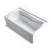 KOHLER K-1229-RAW Mariposa 66" x 36" alcove bath with Bask heated surface, right drain, white