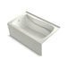 KOHLER K-1239-GHLA Mariposa 60" x 36" alcove Heated BubbleMassage air bath, left drain, dune