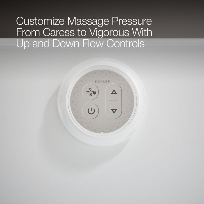 KOHLER K-1239-GHRA Mariposa 60" x 36" alcove Heated BubbleMassage air bath, right drain, white - view 5