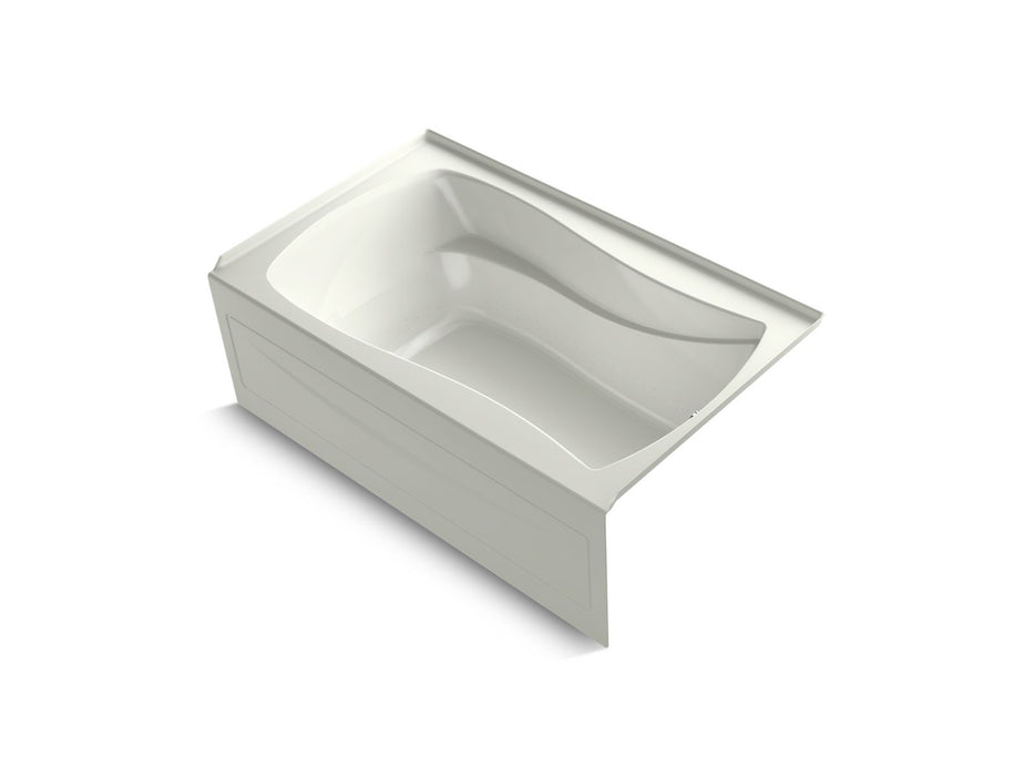 KOHLER K-1239-GHRAW Mariposa 60" x 36" alcove Heated BubbleMassage air bath with Bask heated surface, right drain, dune